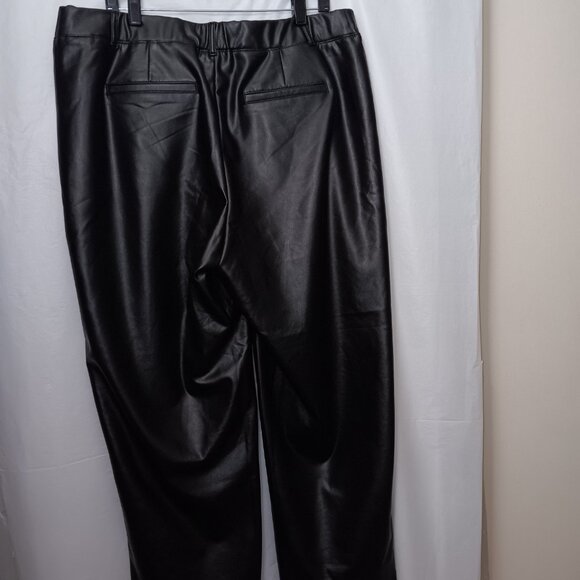 J.JILL WOMEN'S PULL ON FAUX LEATHER PANTS - Picture 5 of 13